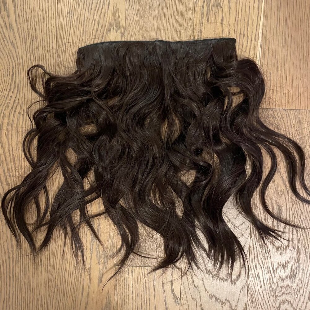 KooKaStyle Girls or Women Chocolate Brow Hair Extensions plus Zonon Hair Nets